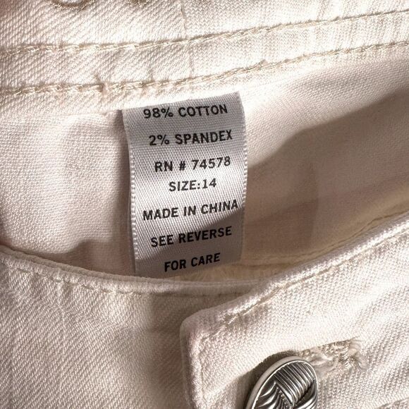 Cache Women's White Stretch Bootcut Size 14 - Picture 5 of 5